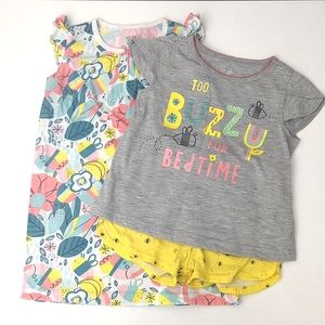 3-piece bees & flowers Carter's pajamas, 2T